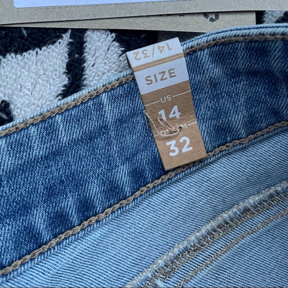 NEW prAna Gram Denim Organic Cotton Jean Short Button Fly Vintage Style Sz 14 32 - Picture 9 of 16